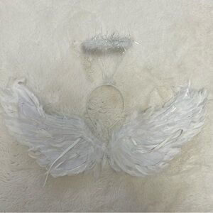 Angel wings and halo